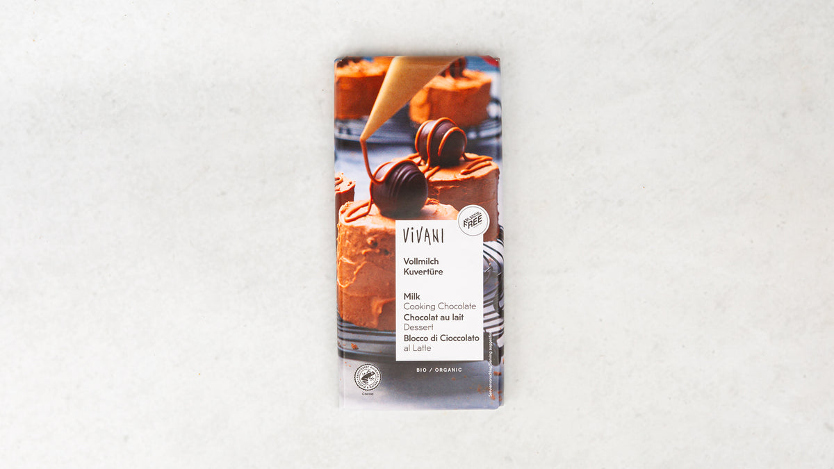 Vivani - Bio mlečna polnomastna čokolada za kuhanje, 200g
