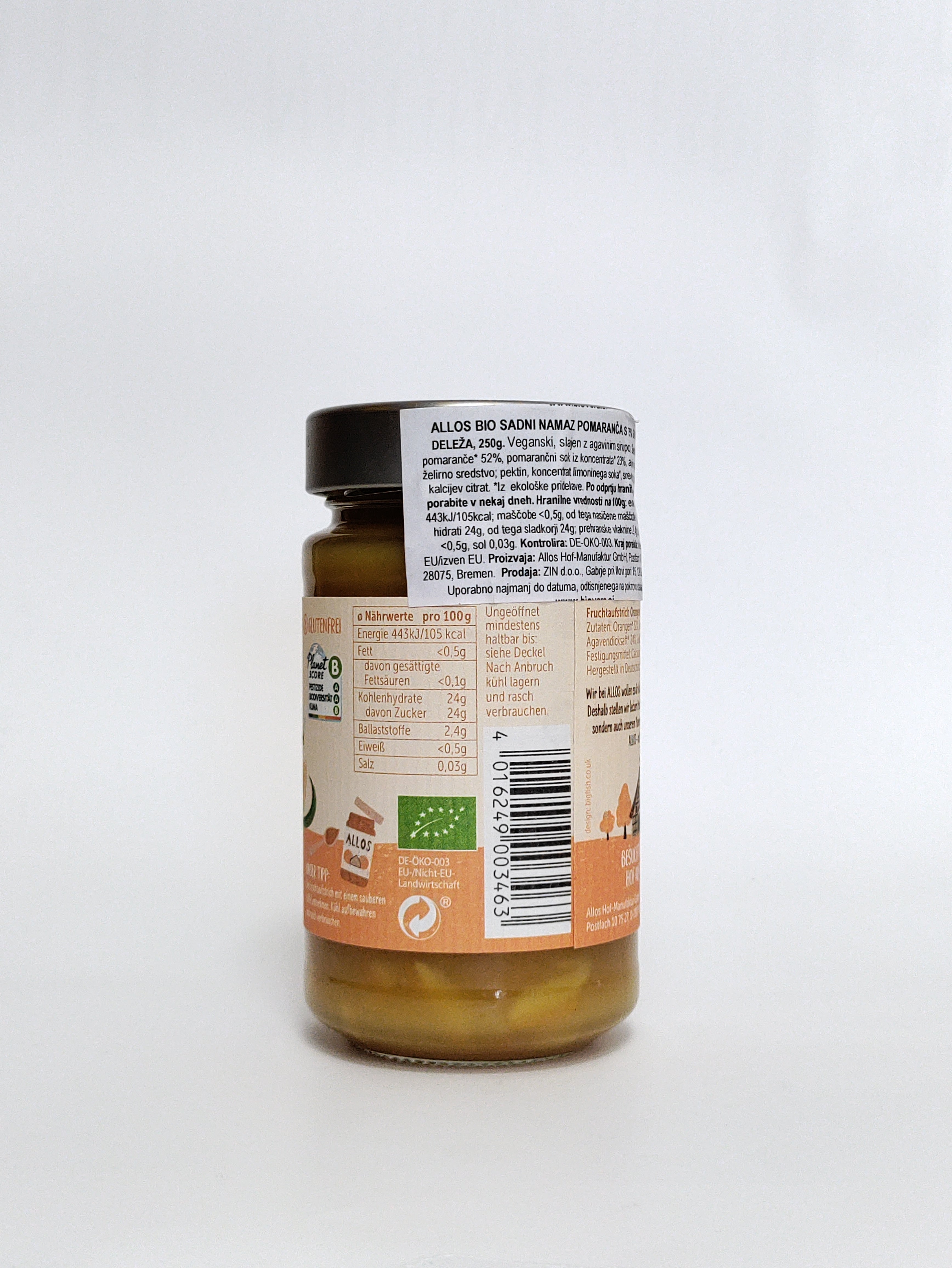Allos - BIO sadni namaz pomaranča s 75% sadnega deleža, 250g