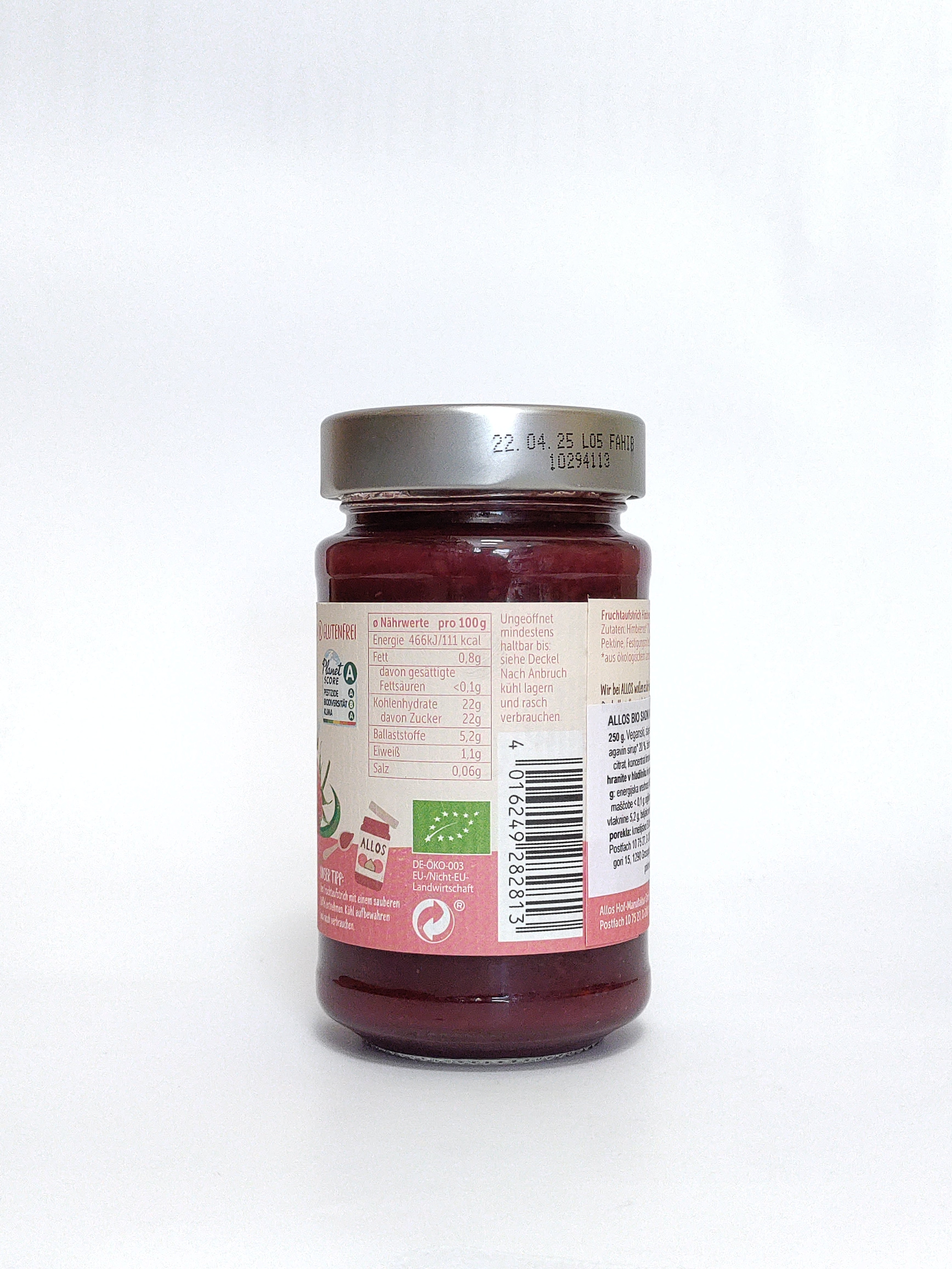 Allos - BIO sadni namaz malina s 75% sadnega deleža 250g