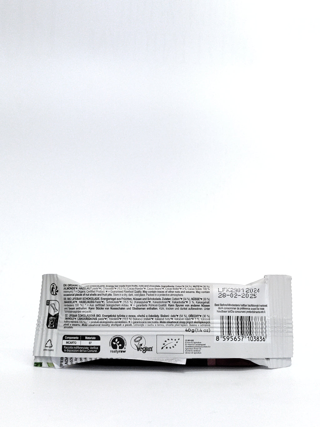Lifebar - Bio ploščica Čokolada 40 g