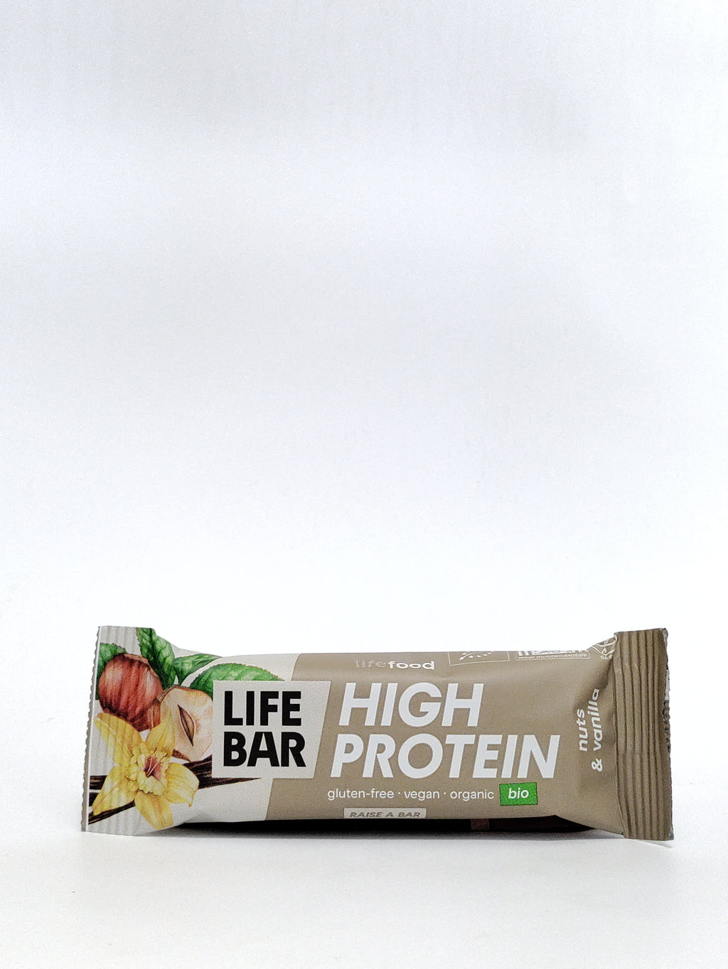 Lifebar - Bio beljakovinska ploščica z oreščki in vanilijo 40 g