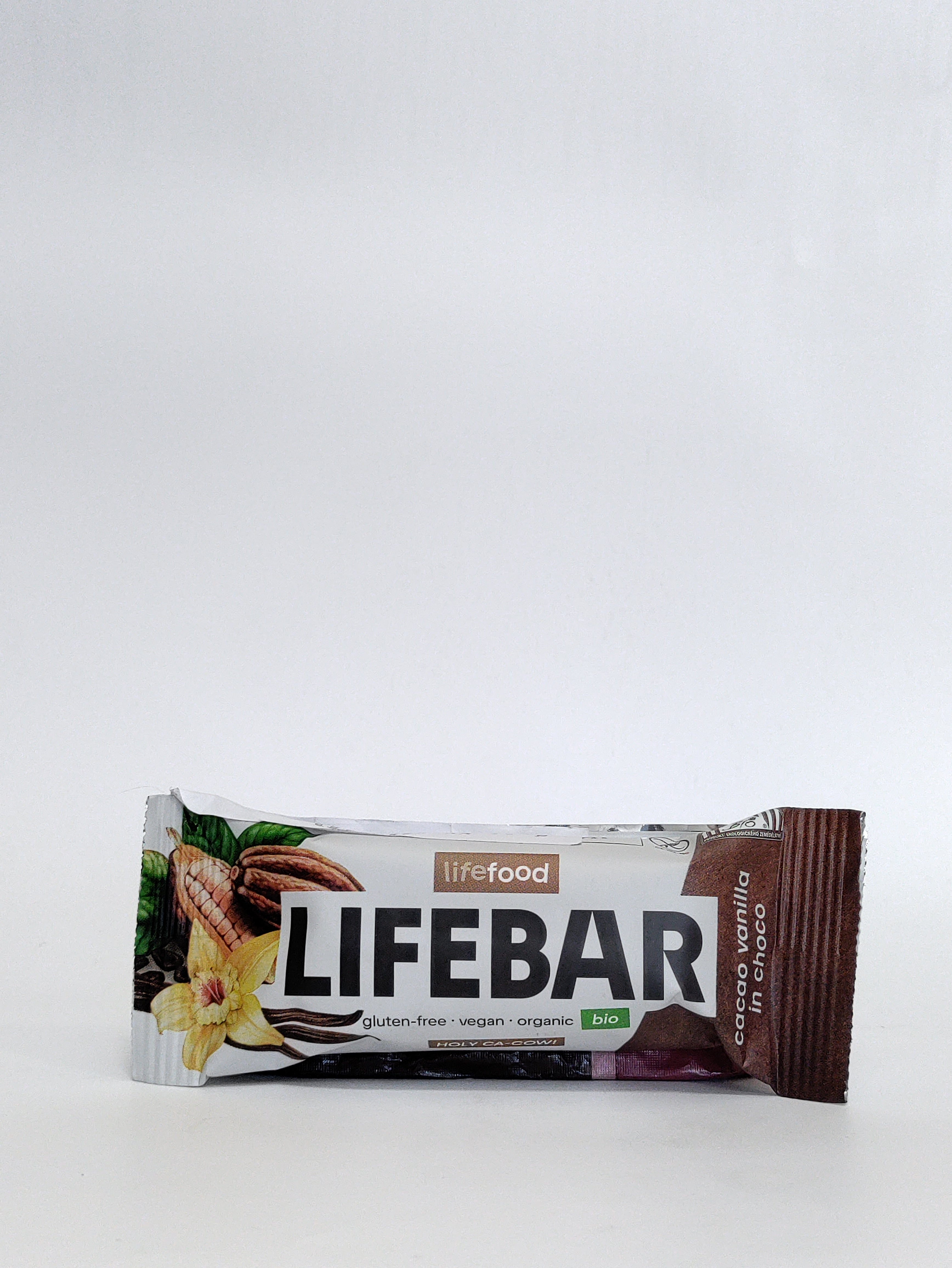 Lifebar - Bio ploščica z vanilijo, oblita s čokolado 40g
