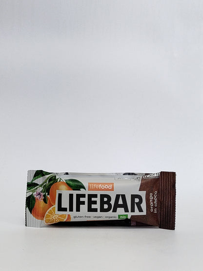 Lifebar Bio ploščica s pomarančo, oblita s čokolado 40g