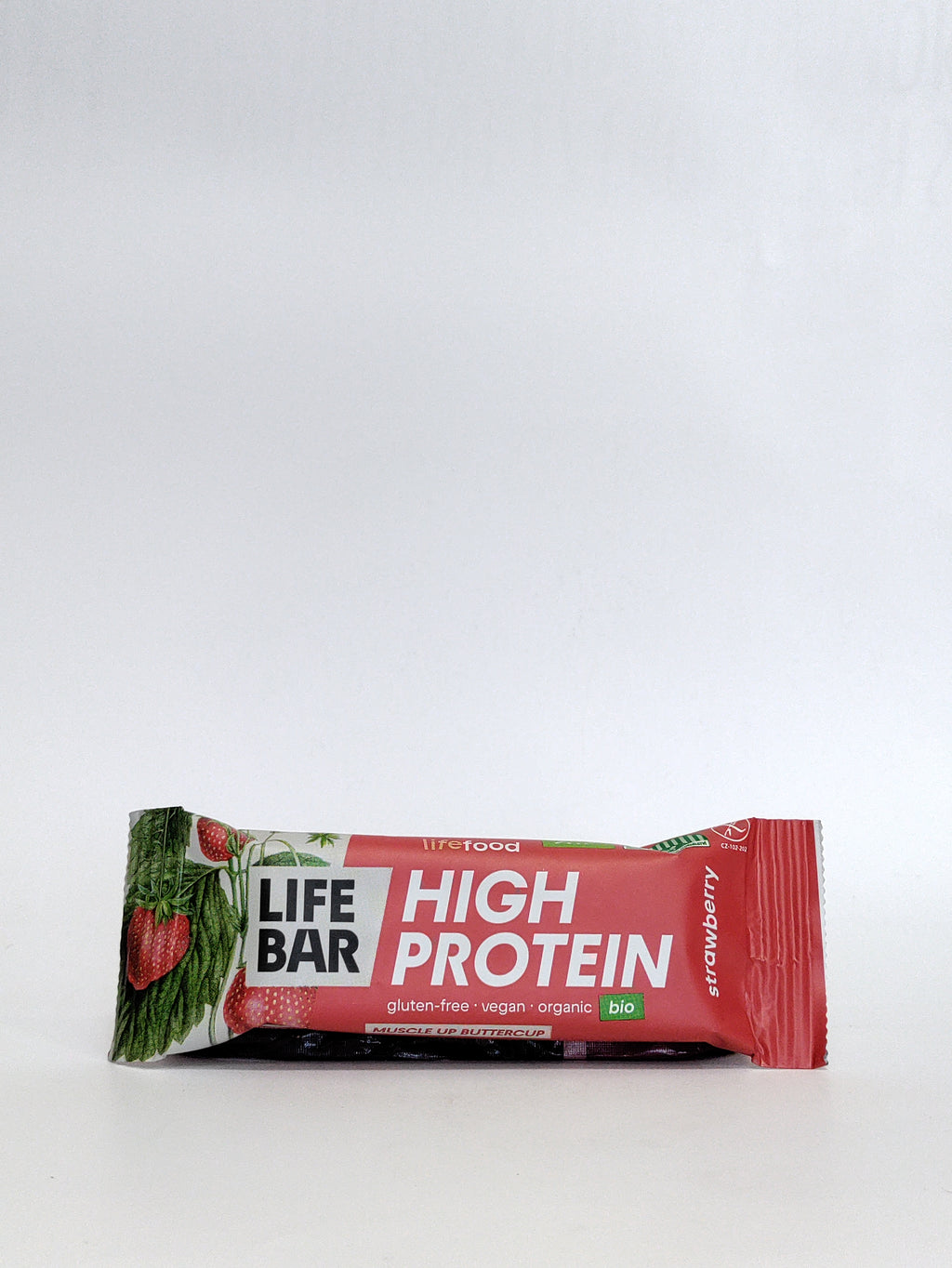 Lifebar - Bio beljakovinska ploščica jagoda 40g