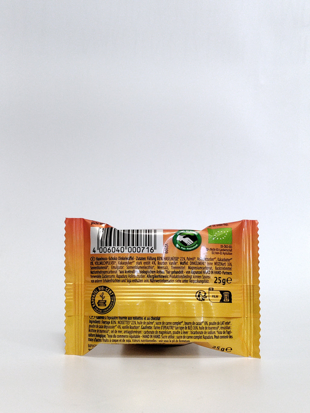 Rapunzel Samba Bio napolitanke z lešniki 25g