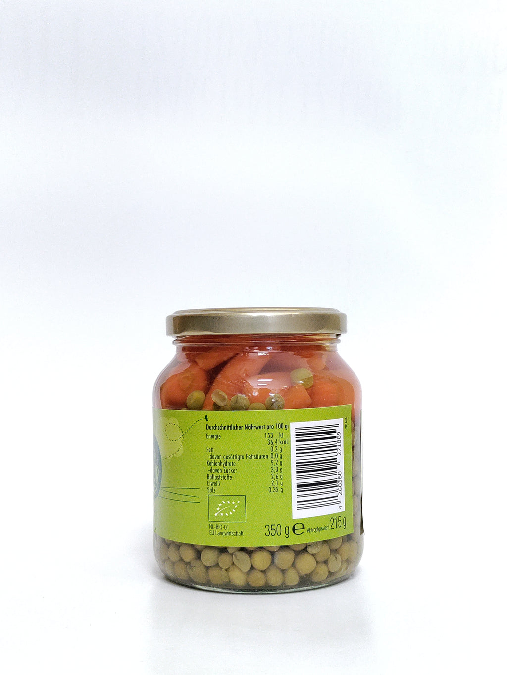 Nur Puur - Bio korenje in grah v kozarcu,350g