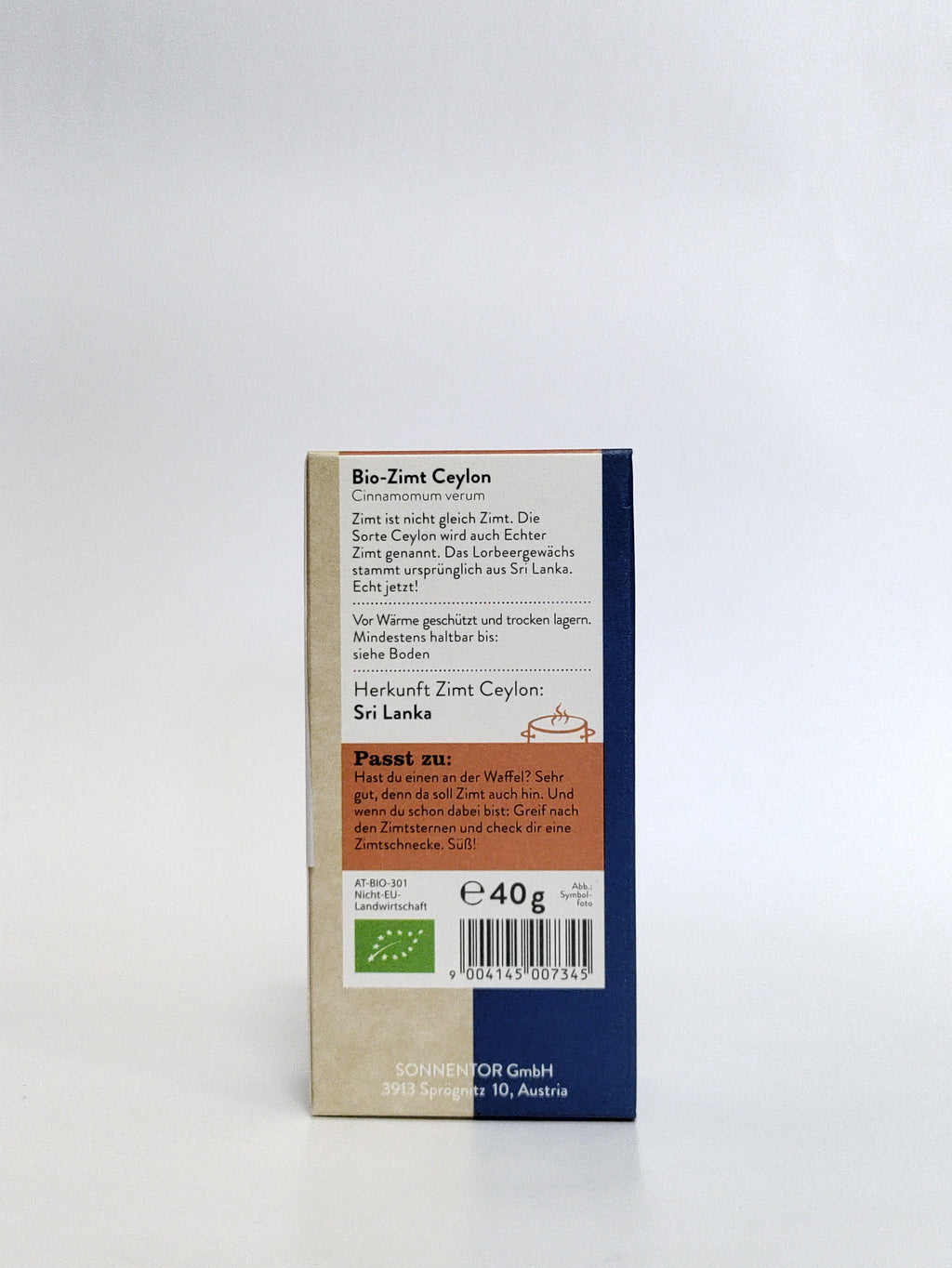 Sonnentor Bio cimet mleti, sorta Ceylon 40g