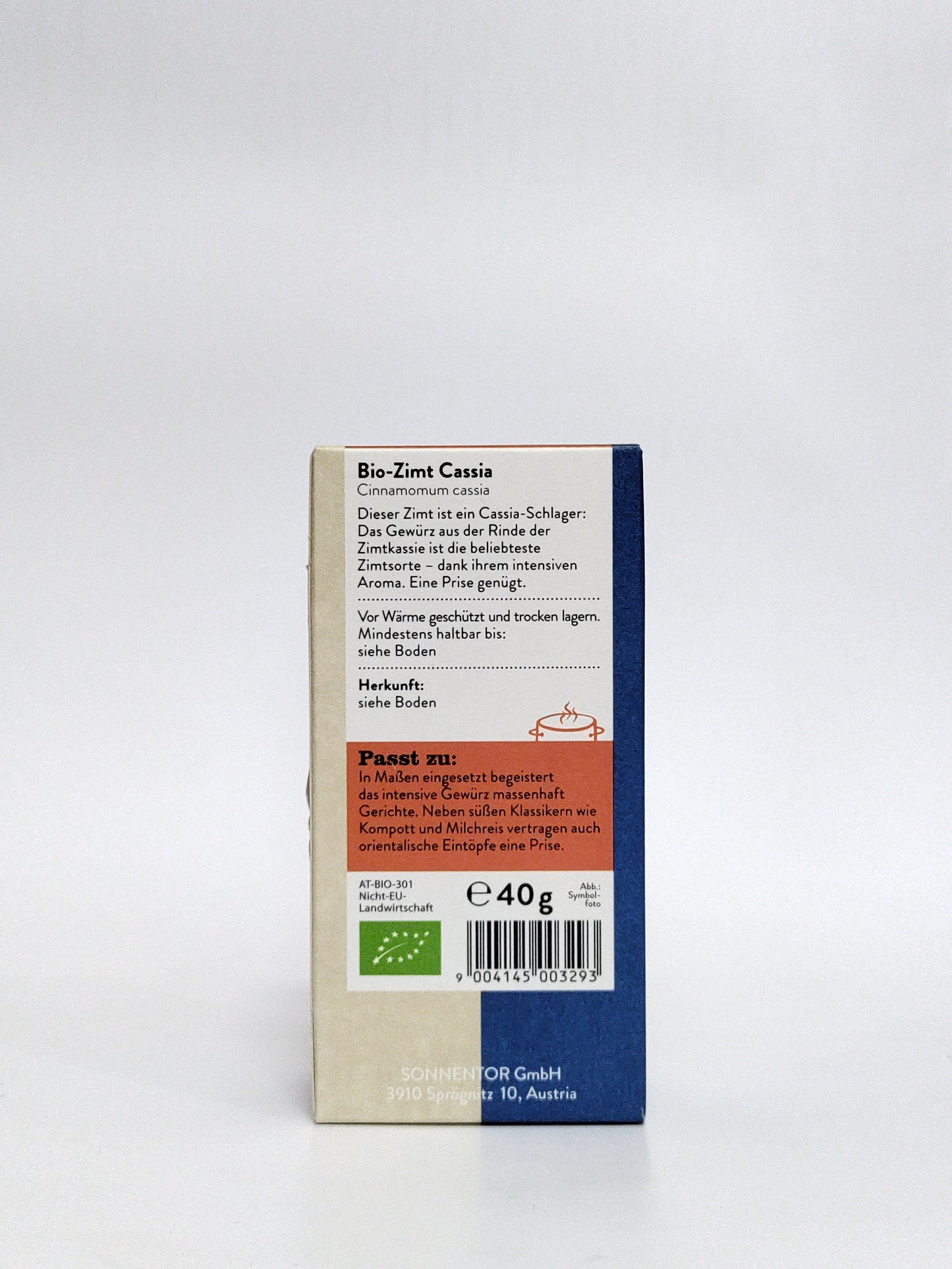 Sonnentor Bio cimet mleti, sorta Cassia 40g