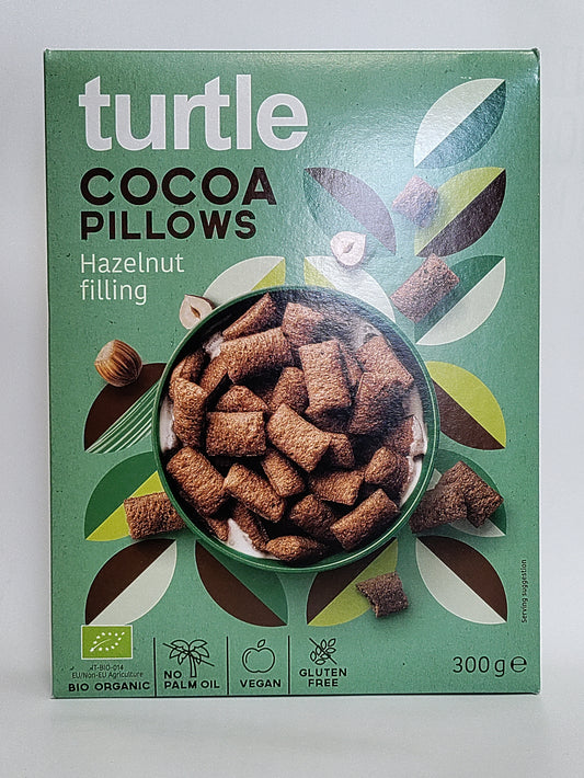 Turtle Bio kakavove blazinice z lešnikovim polnilom 300g