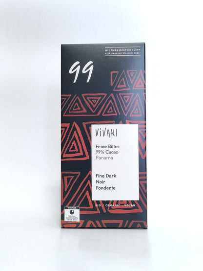 Vivani - Bio temna čokolada z 99% kakava Panama 80g