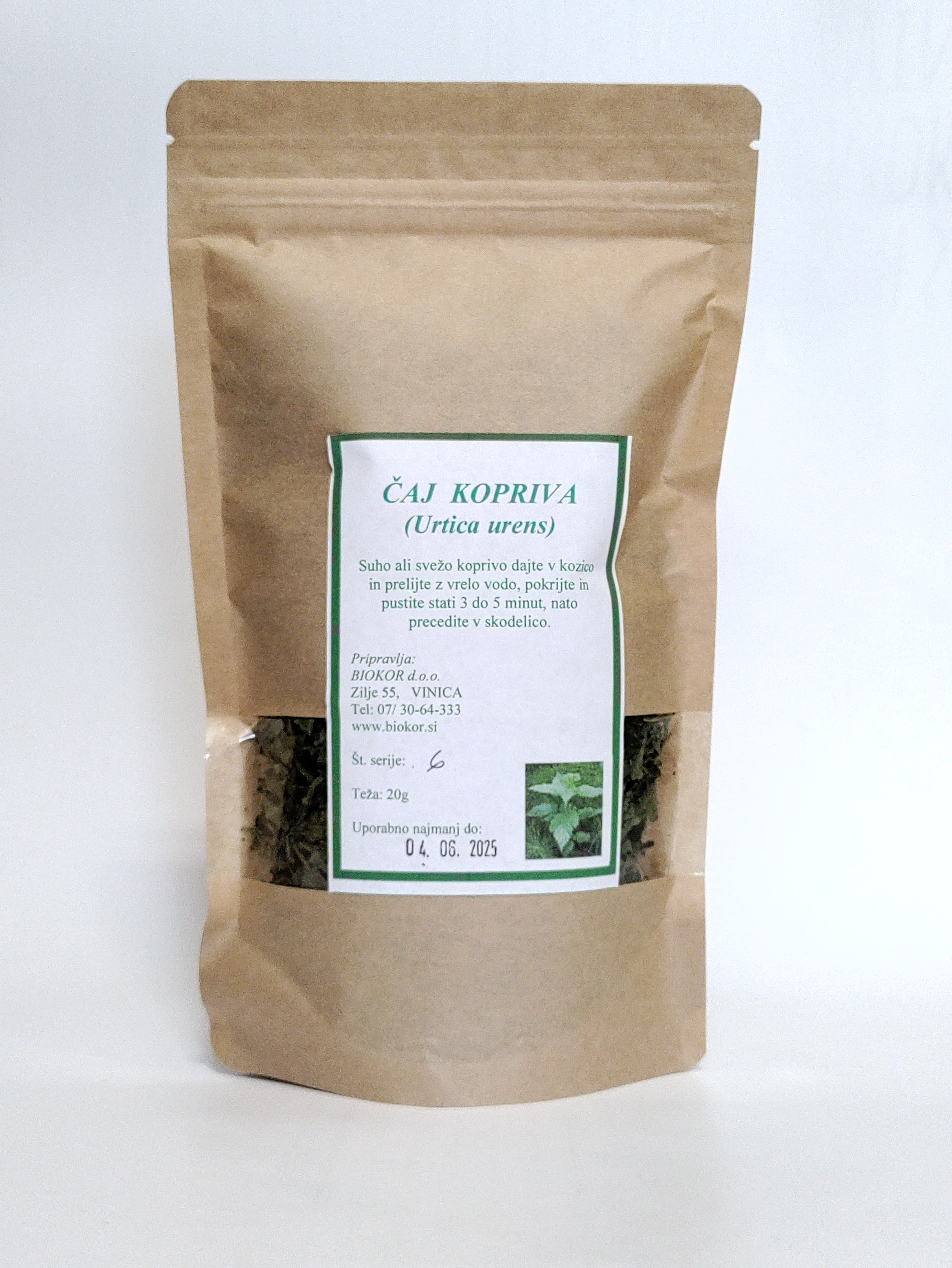 Biokor - čaj kopriva 20g