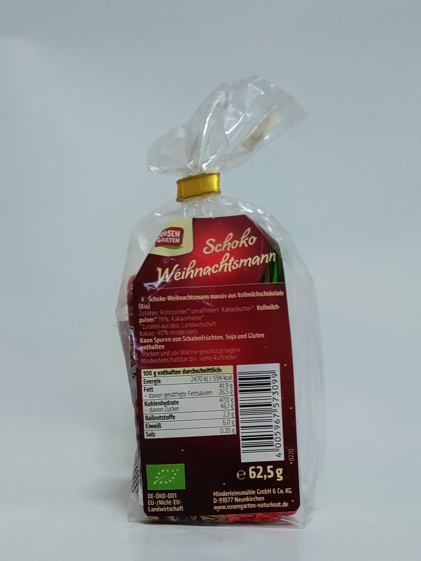 Rosengarten - Bio čokoladni dedki mrazi v vrečki 62,5g