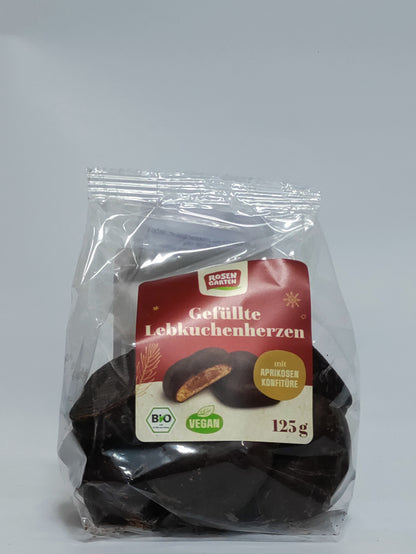 Rosengarten - Bio veganski biskvit, srčki s polnilom 125g