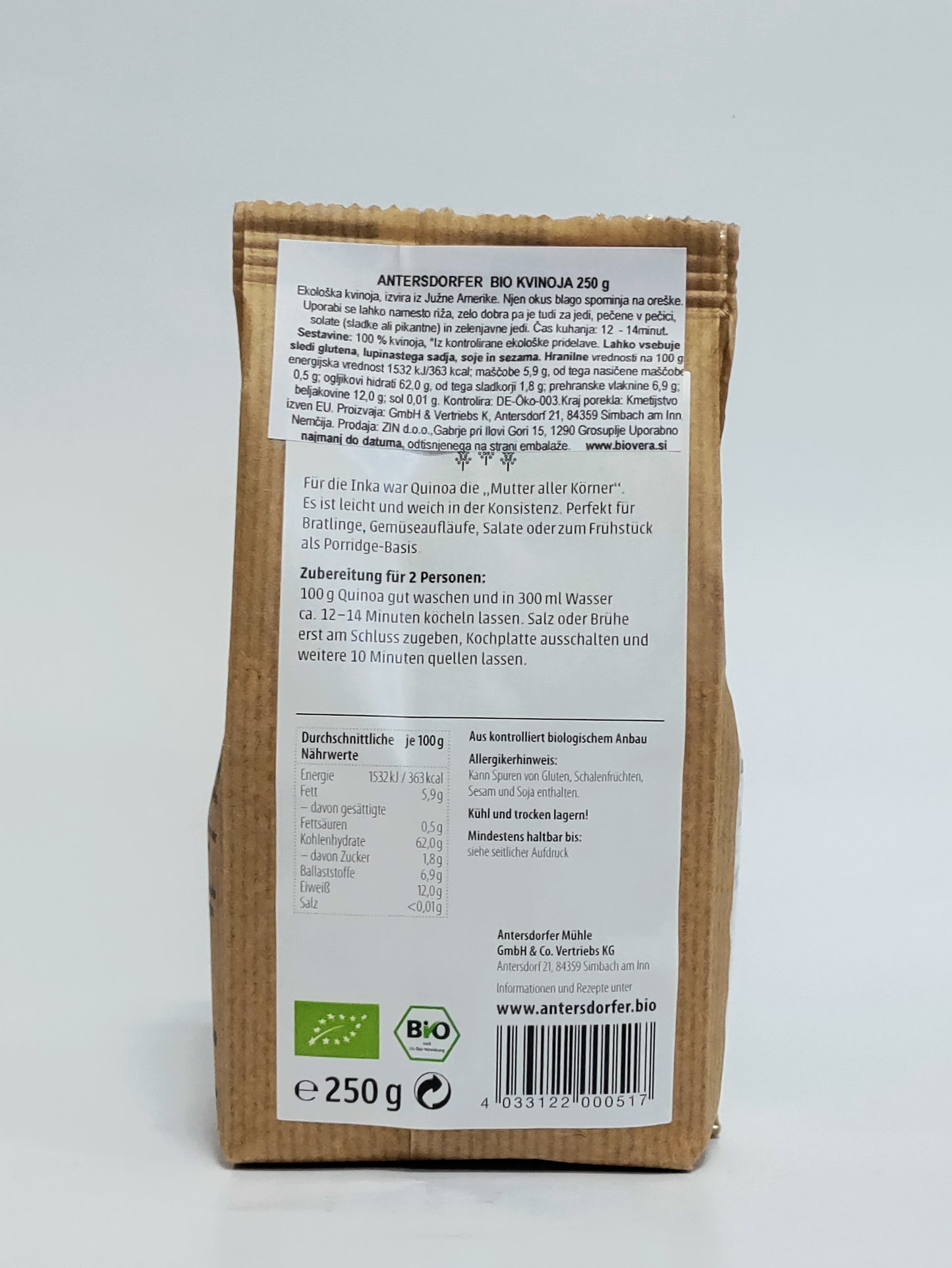 Antersdorfer - Bio kvinoja 250g