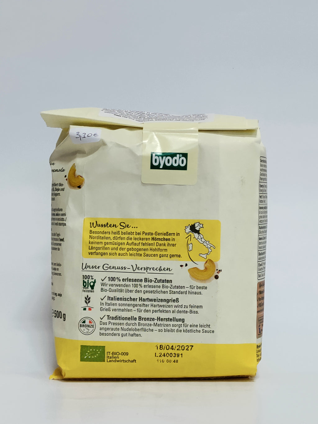 Byodo - Bio veganske testenine Polžki 500g