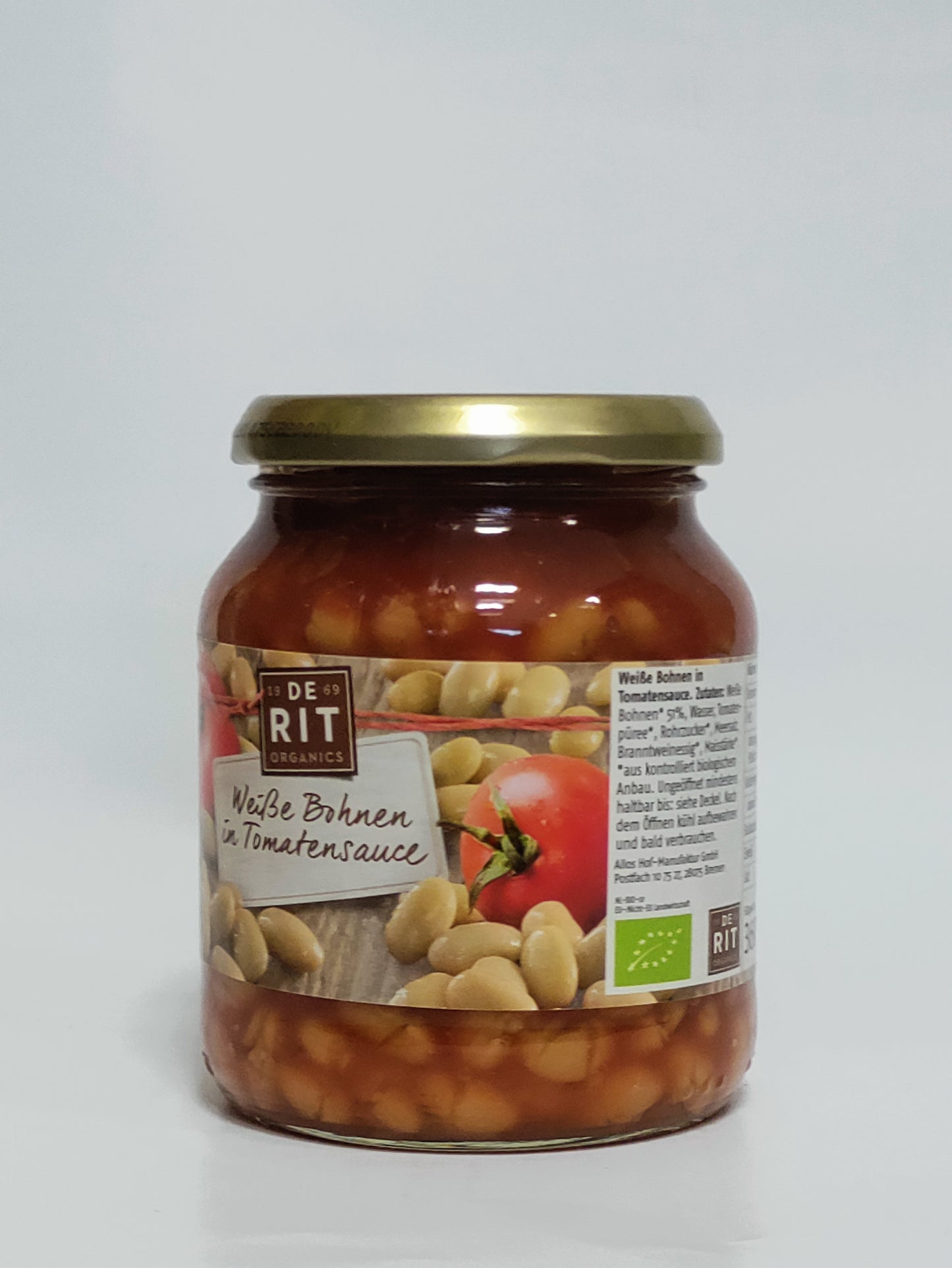 DeRit - Bio beli fižol v paradižnikovi omaki 360g