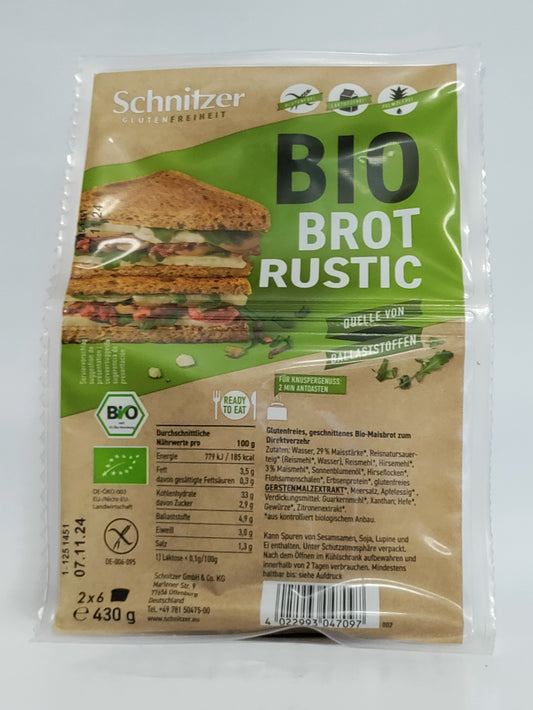 Schnitzer - Bio kruh brez glutena Rustic, 430g