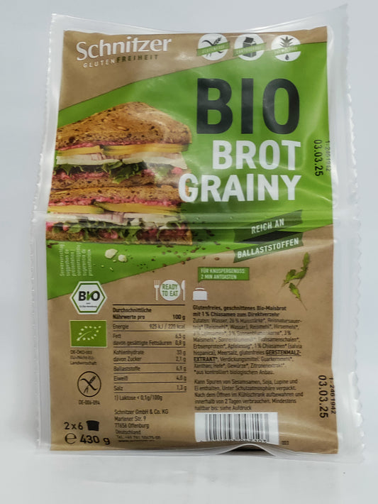 Schnitzer - Bio kruh brez glutena Grainy, 430g