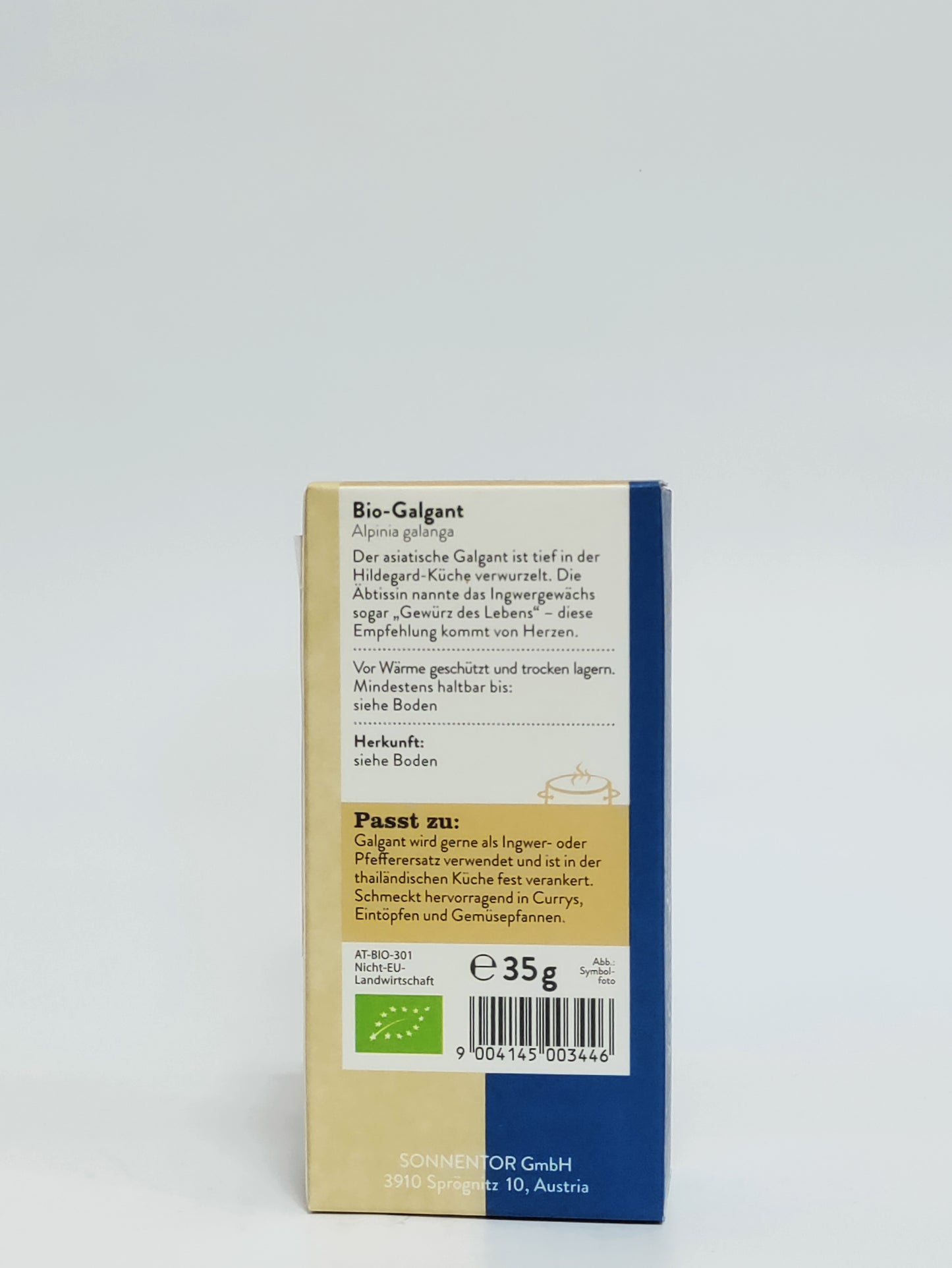 Sonnentor - Bio Galgant mleti, 35g