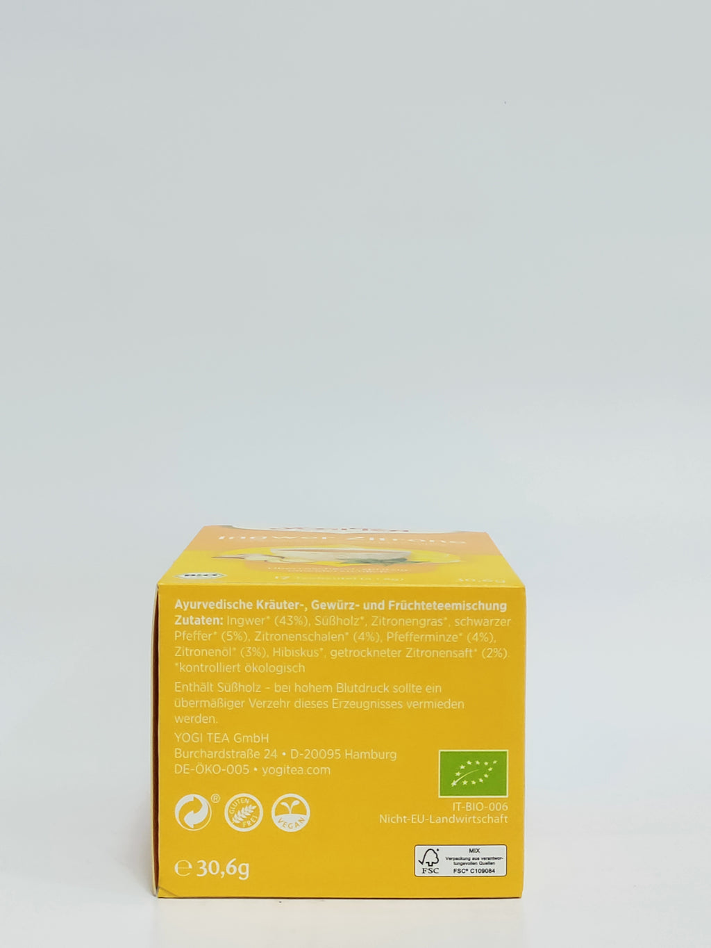 Yogi - Bio čaj ingver limona 17 vrečk, skupno 30,6g