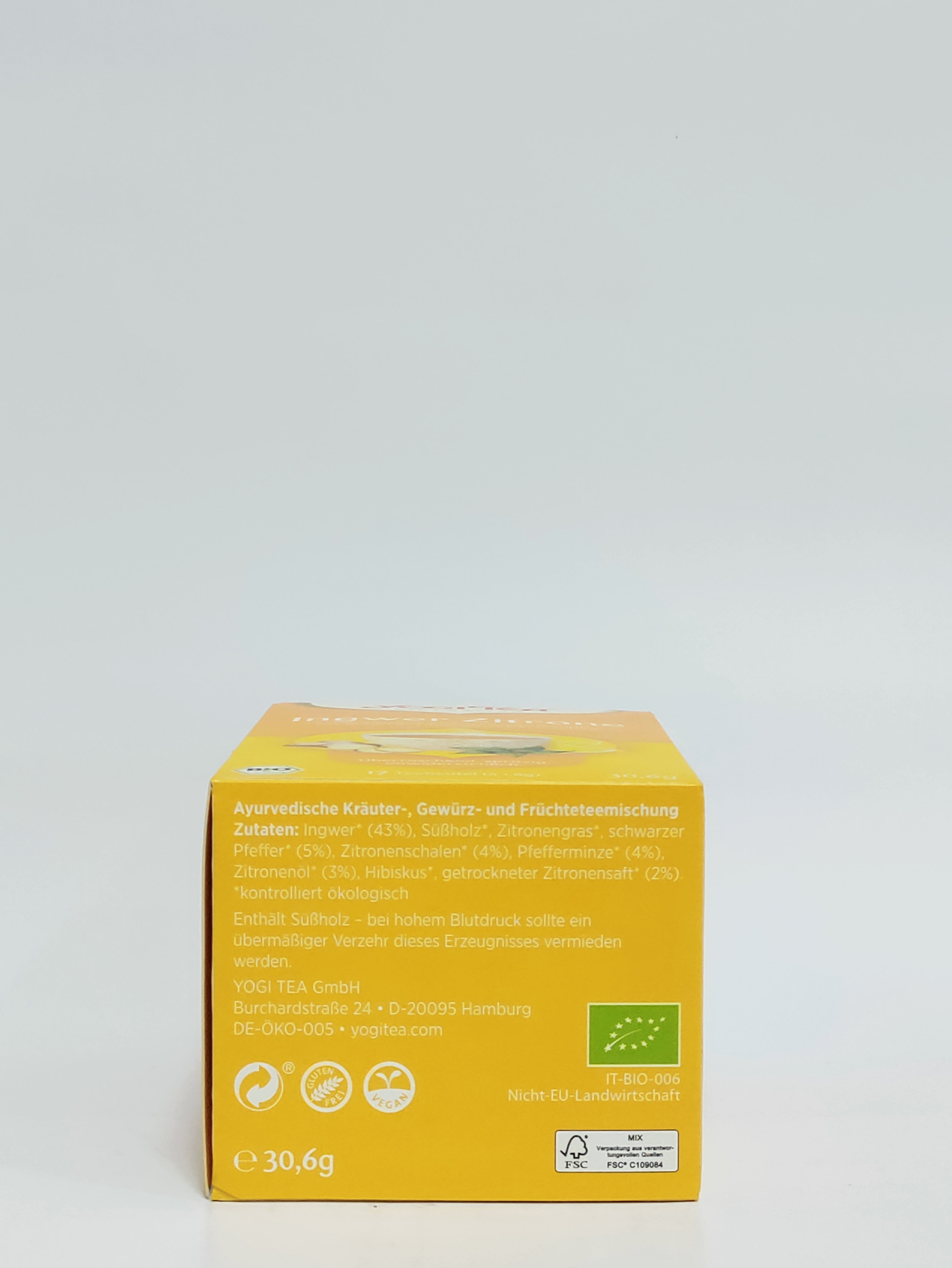 Yogi - Bio čaj ingver limona 17 vrečk, skupno 30,6g