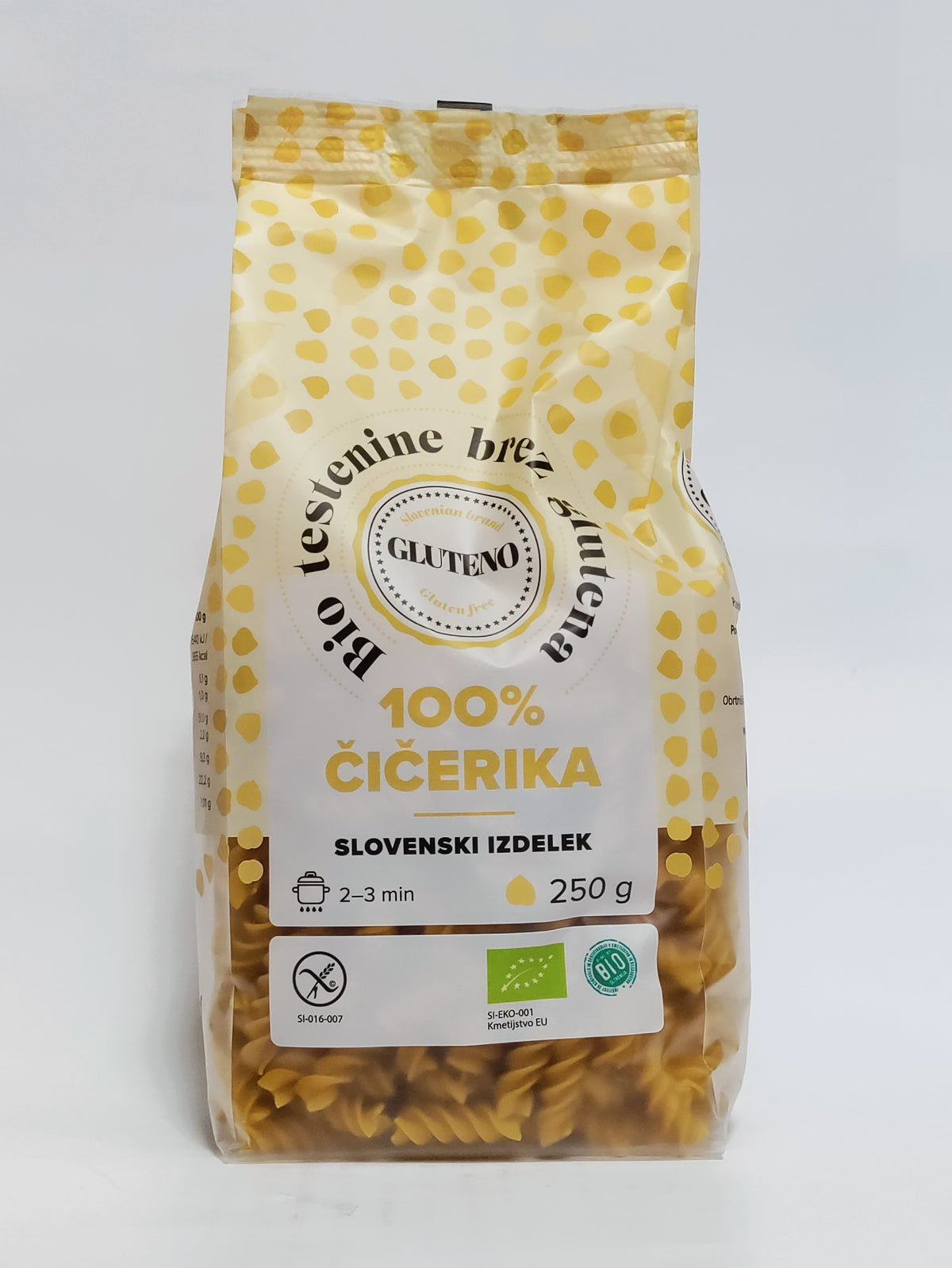 Gluteno - BIO brezglutenske testenine čičerika 250g