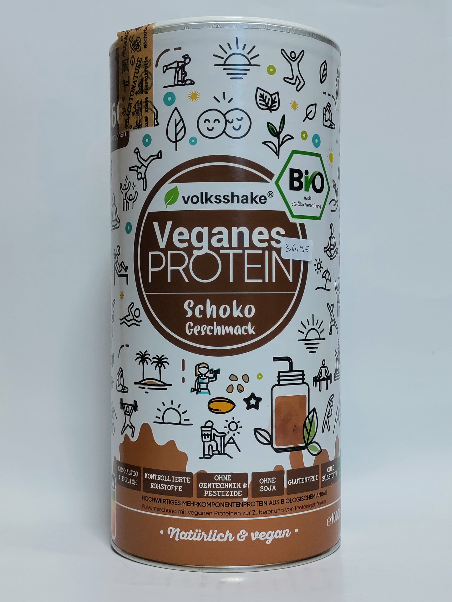 Volksshake - BIO rastlinske beljakovine, okus ČOKOLADA, 1000g