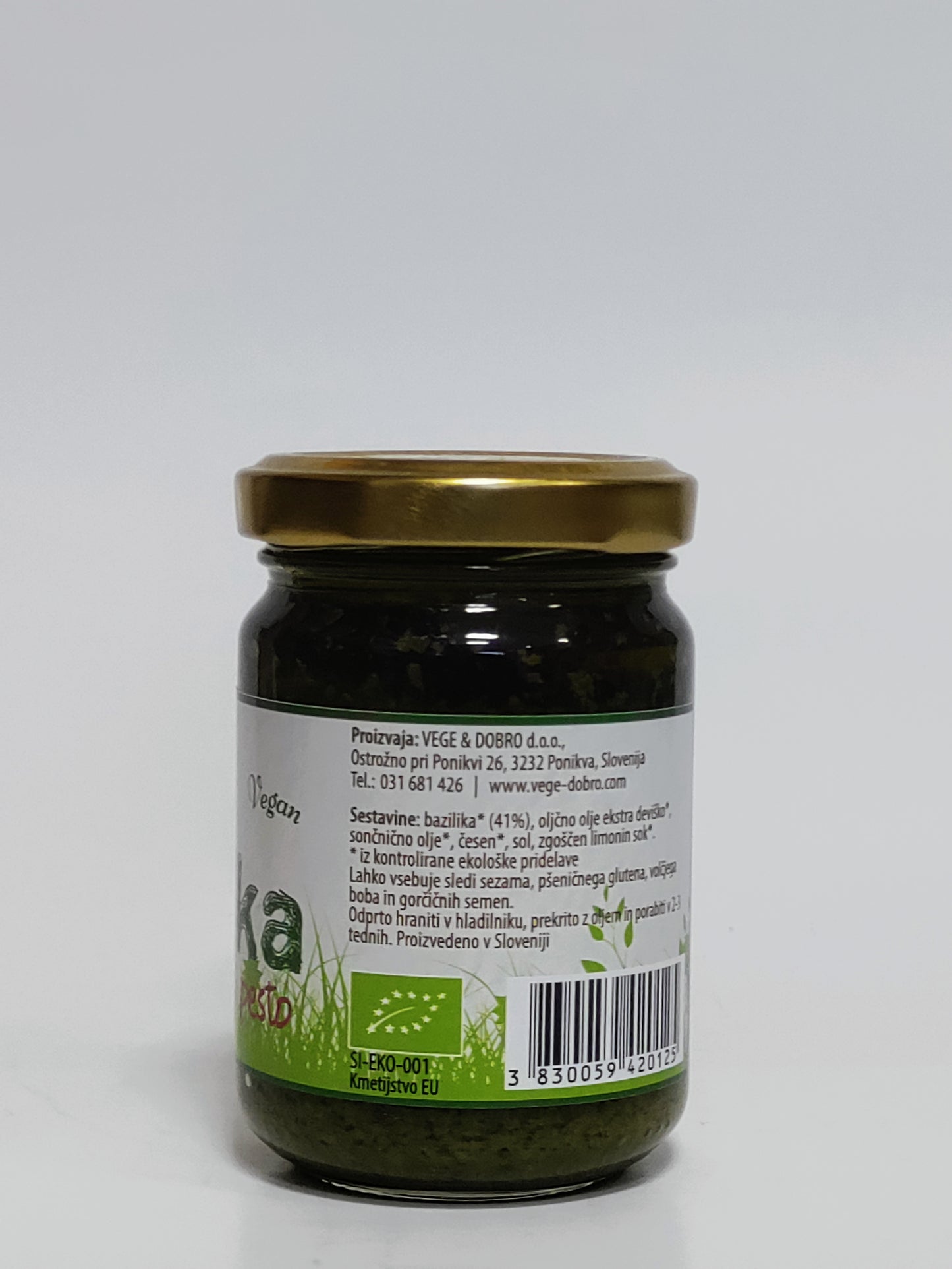 Vege & Dobro - Bio zeliščni pesto - bazilika 135g