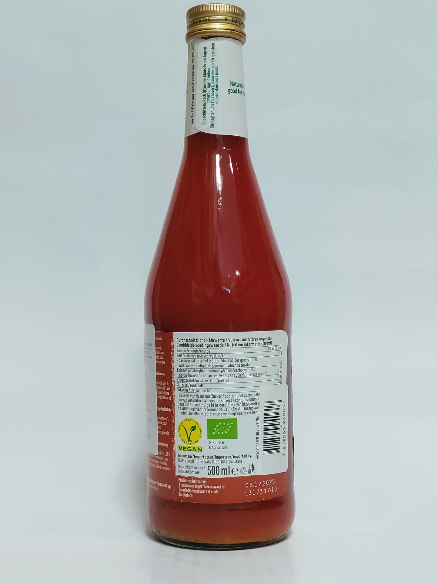 Biotta - bio Zelenjavni motni koktel DEMETER ,500ml