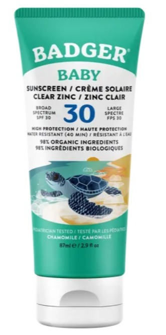 Badger - Ekološka krema za sončenje za dojenčke z ognjičem in kamilico SPF 30, 87ml